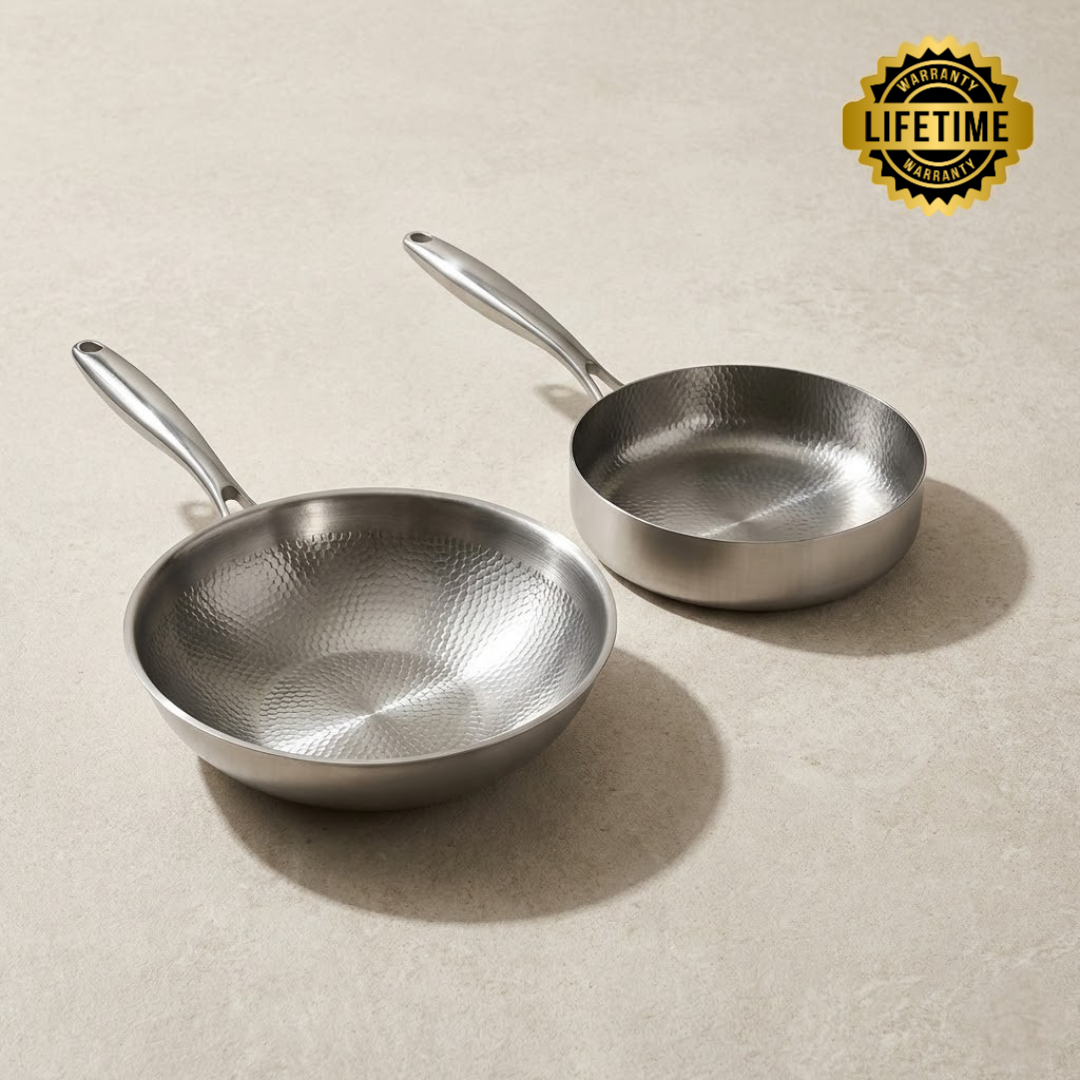 Titanium Wok & Fry Pan Bundle