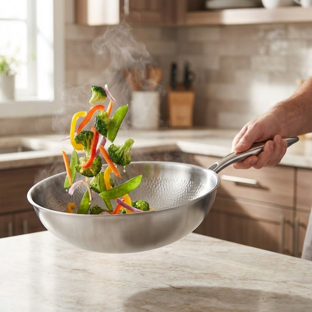 Titanium Wok & Fry Pan Bundle